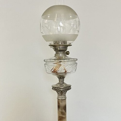 Antique Edwardian Quality Oil Lamp 