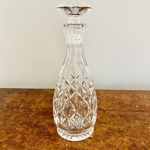 Antique Edwardian Cut Glass Bell Shaped Decanter 