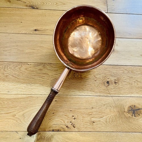 Large Unusual Antique Quality George III Copper Pan 