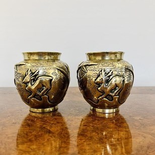 Unusual Pair Of Antique Chinese Bra...