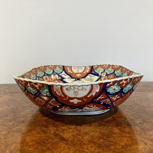 Unusual Large Antique Japanese Quality Imari Bowl