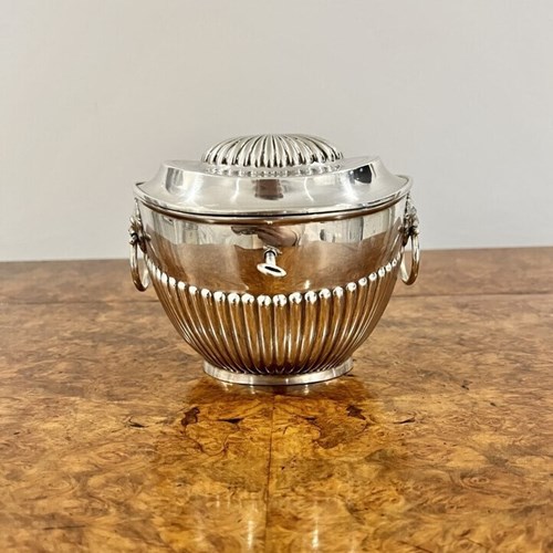 Antique Victorian Quality Silver Plated Tea Caddy