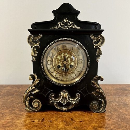 Antique Victorian Quality Marble Eight Day Mantle Clock 