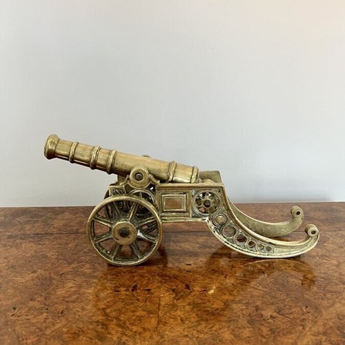 Wonderful Large Antique Edwardian Brass Cannon 