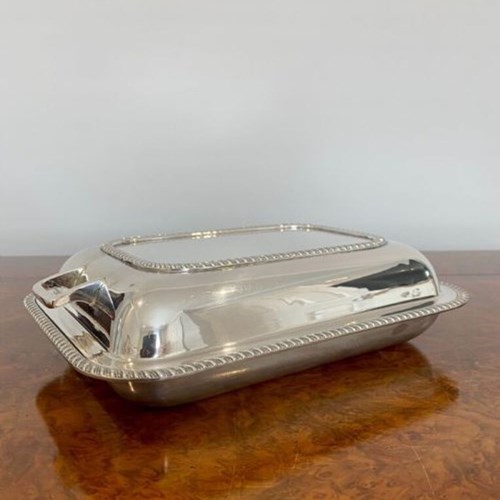 Edwardian Quality Silver Plated Rectangle Entrée