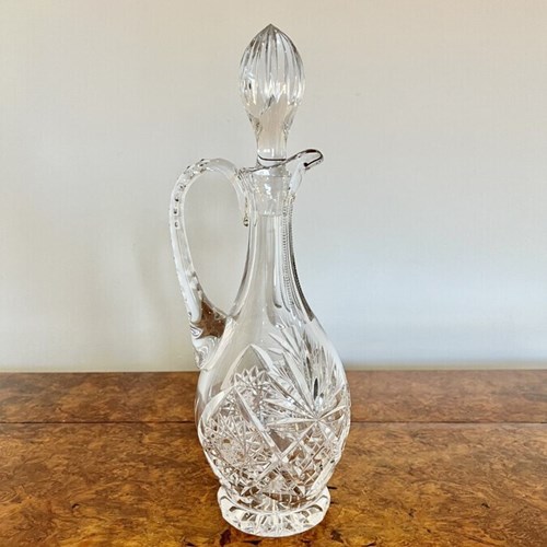 Wonderful Quality Antique Edwardian Cut Glass Decanter