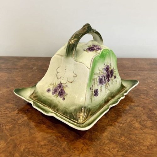 Original Antique Edwardian Cheese Dish And Cover