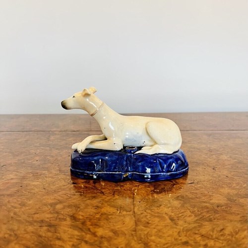 Quality Antique Victorian Staffordshire Greyhound