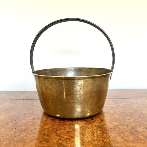 Antique Victorian Quality Heavy Brass Jam Pale