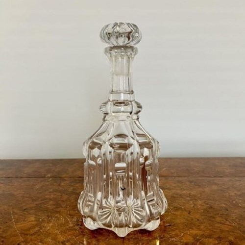 Quality Antique Edwardian Bell Shaped Decanter