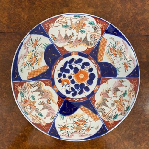 Large Antique Victorian Quality Japanese Imari Plate