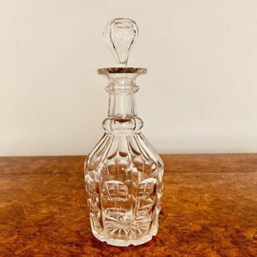 Antique Victorian Quality Cut Glass Decanter