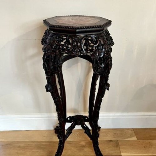 Quality Antique Carved Hardwood Chinese Stand