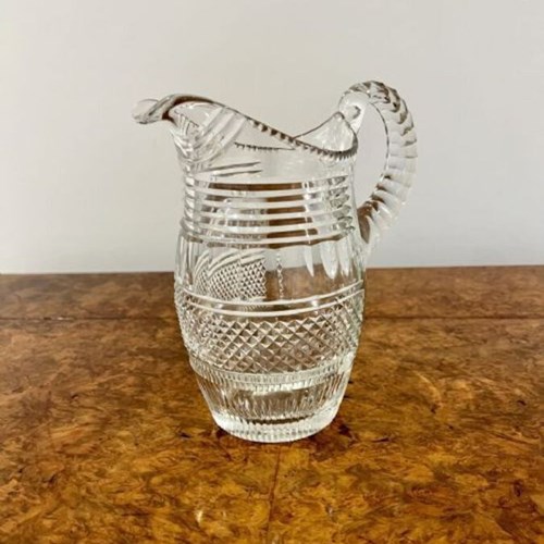 Superb Quality Antique Victorian Cut Glass Water Jug