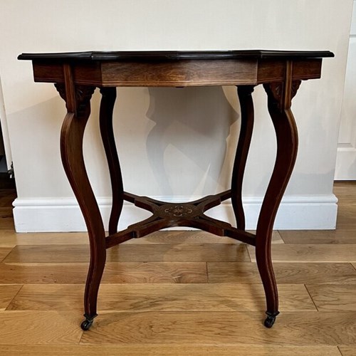 Antique Victorian Quality Rosewood Inlaid Centre Table 