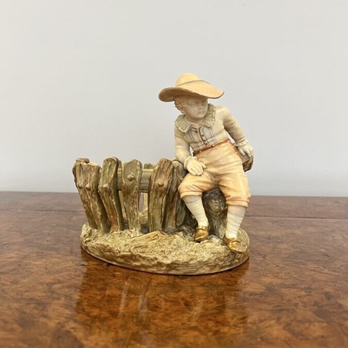 Fantastic Quality Antique Royal Worcester Figure With A Basket 