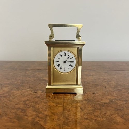 Quality Antique Victorian Brass Carriage Clock 