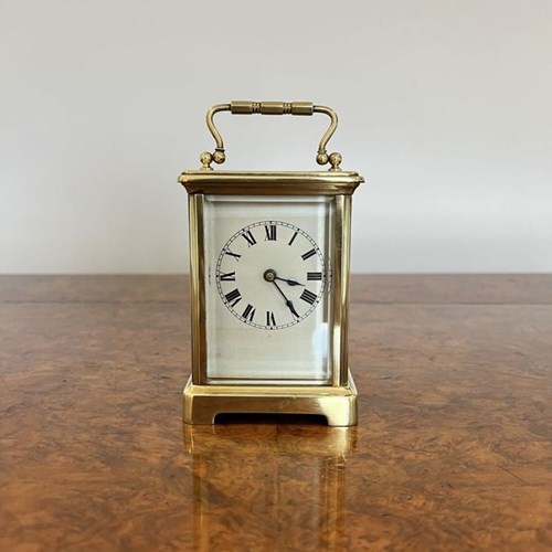 Quality Antique Victorian French Brass Carriage Clock