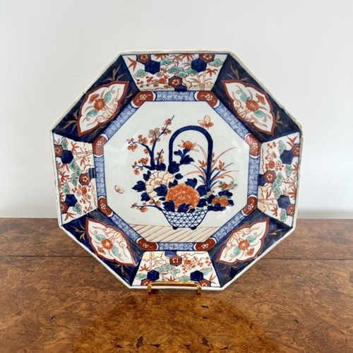 Unusual Shaped Antique Japanese Imari Plate