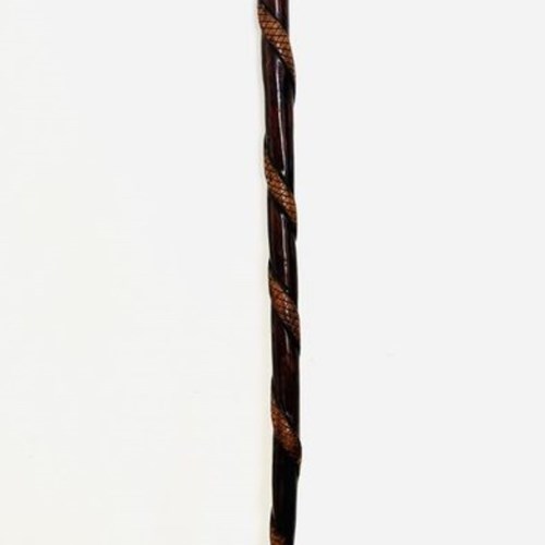 Unusual Antique Victorian Quality Hardwood Walking Stick 