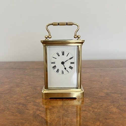 Quality Antique Victorian French Brass Carriage Clock