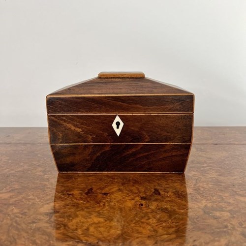 Quality Antique George III Mahogany Tea Caddy