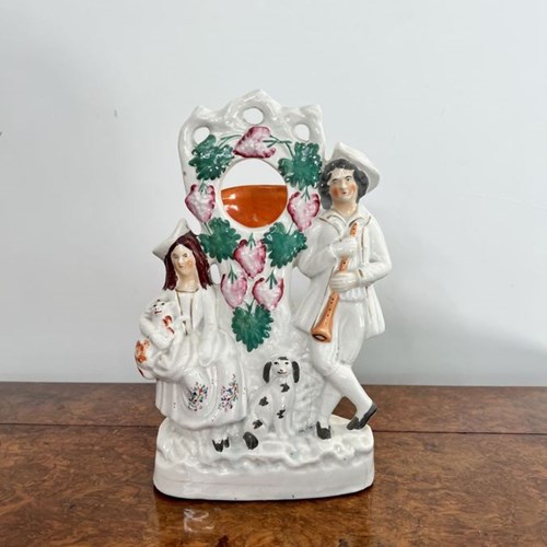 Large Antique Victorian Quality Staffordshire Watch Holder