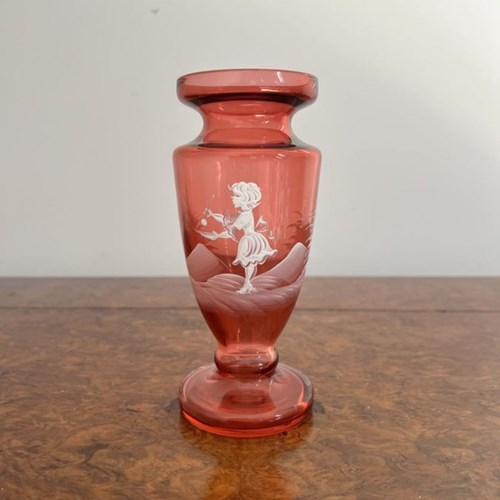 Antique Victorian Mary Gregory Small Vase 
