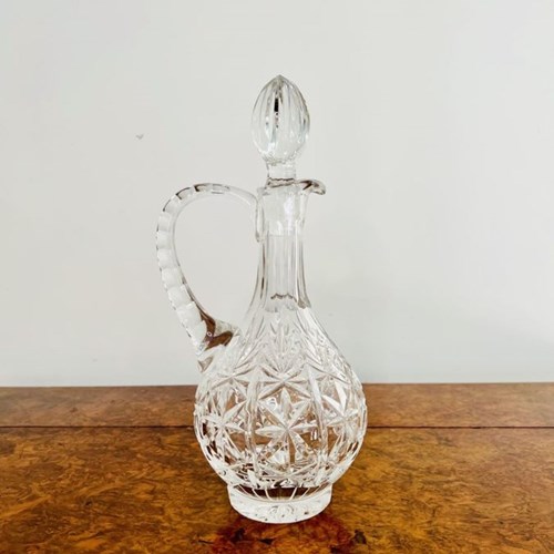 Stunning Quality Antique Edwardian Cut Glass Ewer
