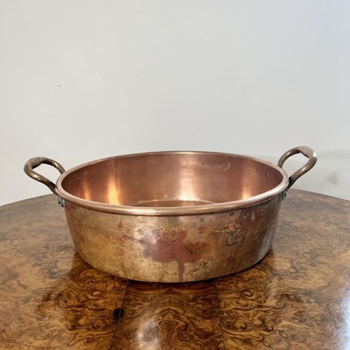 Large Quality Antique Victorian Hodges & Sons Copper Pan