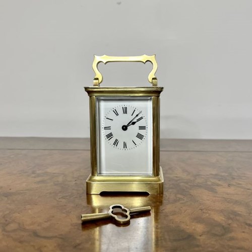 Stunning Quality Antique Victorian Brass Carriage Clock 