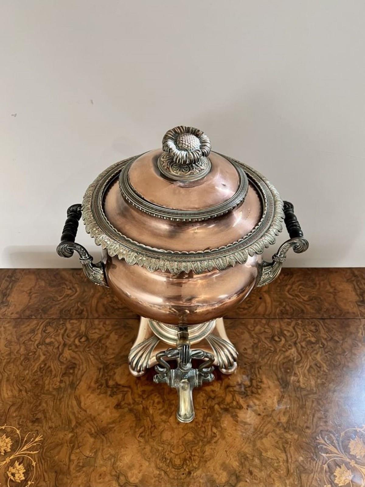 Antique Victorian Quality Copper And Brass Samovar/tea Urn in