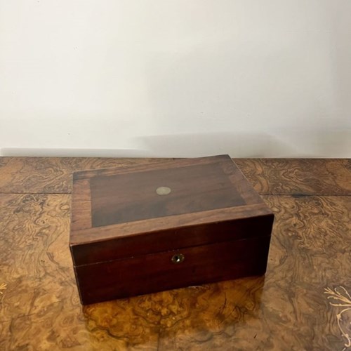 Antique Victorian Mahogany Storage Box 