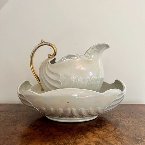 Lovely Antique Edwardian Shelley Jug And Bowl Set 
