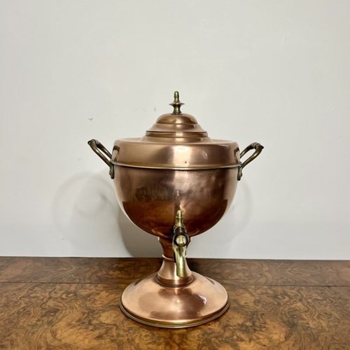 Antique Victorian Quality Copper & Brass Samovar