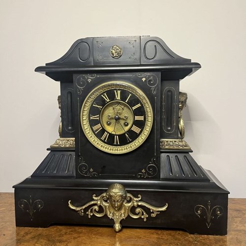 Outstanding Quality Large Antique Victorian Marble Mantle Clock