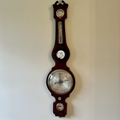 Quality Antique Victorian Rosewood Barometer By Ballard Of Cranbrook