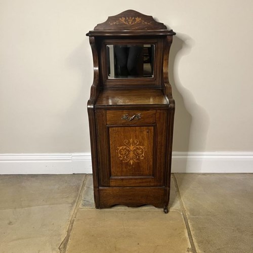 Wonderful Quality Antique Victorian Inlaid Rosewood Coal Box 