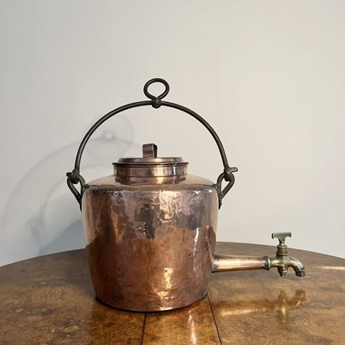 Large Antique George III Quality Hanging Copper Water Urn