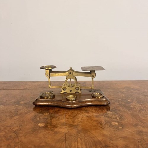 Wonderful Antique Edwardian Postal Scales And Weights 