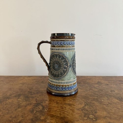 Outstanding Quality Large Antique Victorian Doulton Lambeth Jug