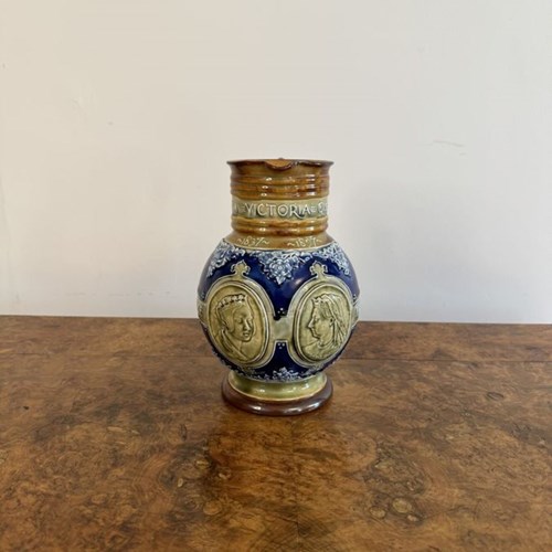 Quality Antique Doulton Lambeth Queen Victoria Jubilee Jug