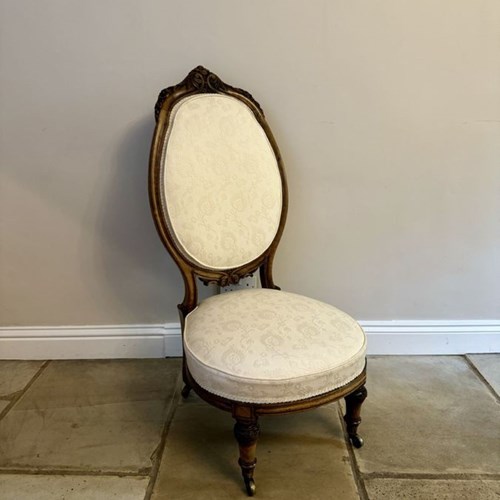 Beautiful Quality Antique Victorian Carved Walnut Ladies Chair
