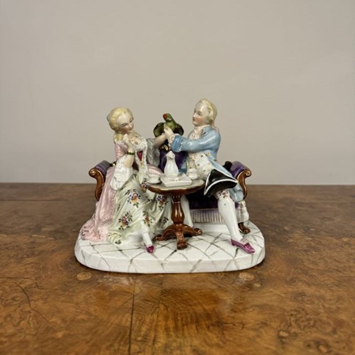 Antique Victorian Continental Porcelain Figural Group