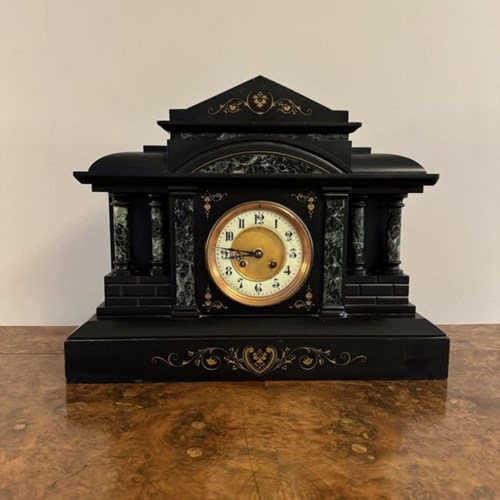 Outstanding Quality Large Antique Marble Mantle Clock