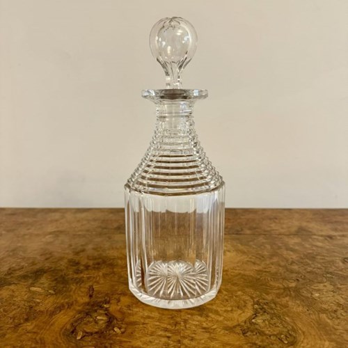 Lovely Quality Antique Victorian Glass Decanter