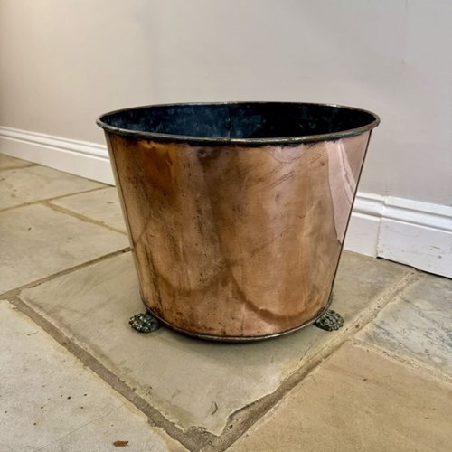 Stunning Quality Large Antique Victorian Copper Log Bin