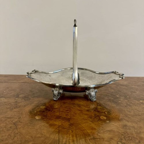 Pretty Antique Edwardian Silver Plated Cake Basket