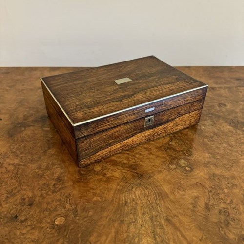 Quality Antique Victorian Rosewood Jewellery Box