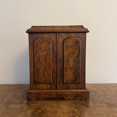 Outstanding Quality Antique Victorian Walnut Jewellery Cabinet 